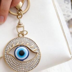Evil Eye protection bag/purse charm keychain is stunning